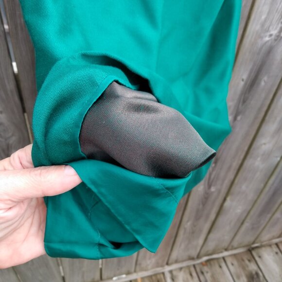 Vintage 60s Dress "Fashion Centre" Green Beaded Daisy 32"B 29"W - Picture 7 of 16